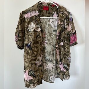 Hugo Floral Short Sleeve Button Down Dress Shirt